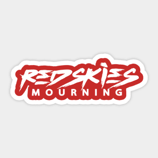 Red Skies Mourning White Logo Sticker